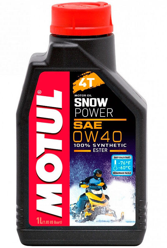 Масло для снегоходов Snowpower 4T 0W40, 1л